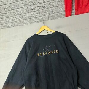 Bellagio Las Vegas Embroidered Logo Crewneck Sweatshirt Black XL Pullover